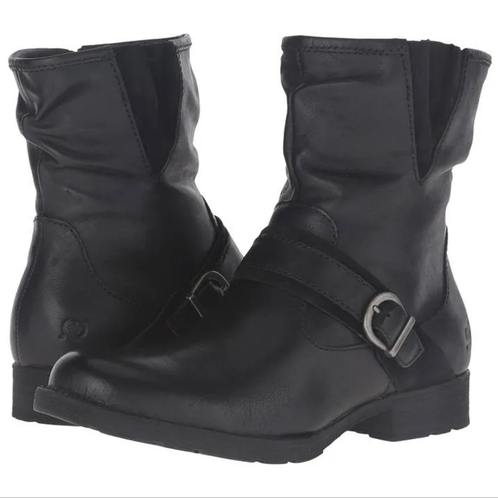 Born Women Leather Moto Boots Sz 8